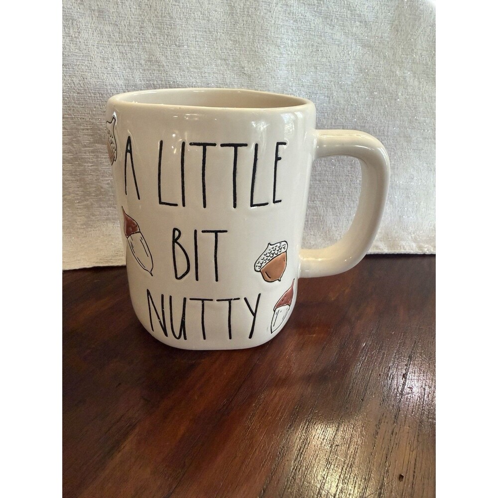 Rae Dunn A LITTLE BIT NUTTY Acorn Fall Mug Coffee Cup